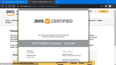 aws certification results